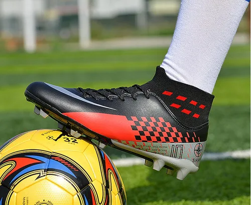 Vista 5 de Qzzsmy Tacos de fútbol deportivos para hombre zapatos de fútbol de alta calidad zapatos deportivos para niños grandes