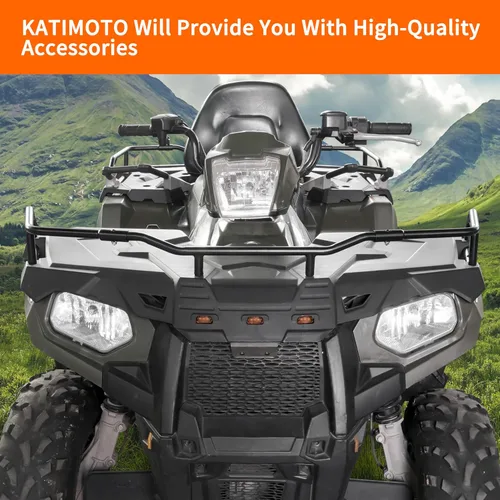 Vista 5 de Extensor de rack delantero para Polaris Sportsman 570 450 14-25, extensor de estante de acero negro delantero todoterreno para Polaris Sportsman