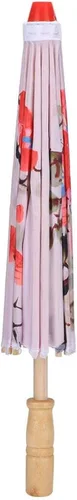 Vista 8 de Agatige Sombrilla de papel engrasado, sombrilla de tela de seda impresa chinojaponés, sombrilla para fotografía, disfraces de cosplay, decoración