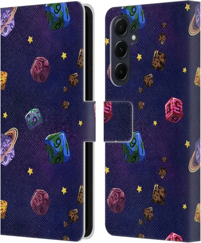 Vista 72 de Head Case Designs Officially Licensed Carla Morrow Colorful Space Dice Patterns Leather Wallet Case Compatible with Samsung Galaxy A07 4G