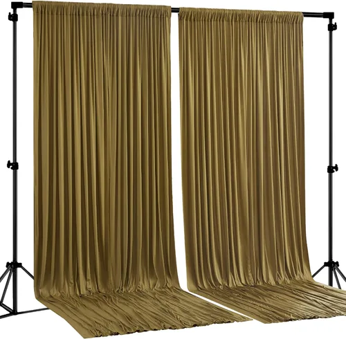 Vista 51 de Cortinas de Fondo Beige - Cortinas de Poliéster Sin Arrugas para Fotografía, Cortinas de Fondo para Fiestas, para Decoraciones de Baby Shower