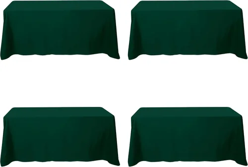 Vista 177 de BRILLMAX - Manteles para mesa rectangular de 6 pies, tela de lino de poliéster, lavable, para boda, recepción, banquete, fiesta de cumpleaños, 60 x