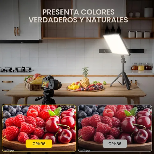 Vista 8 de RALENO Panel de luz suave de video LED de 13 pulgadas con soporte