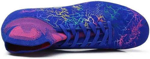Vista 3 de Zapatos de fútbol unisex AG Cleats de entrenamiento atléticos antideslizantes y largos con tachuelas altas para jóvenes