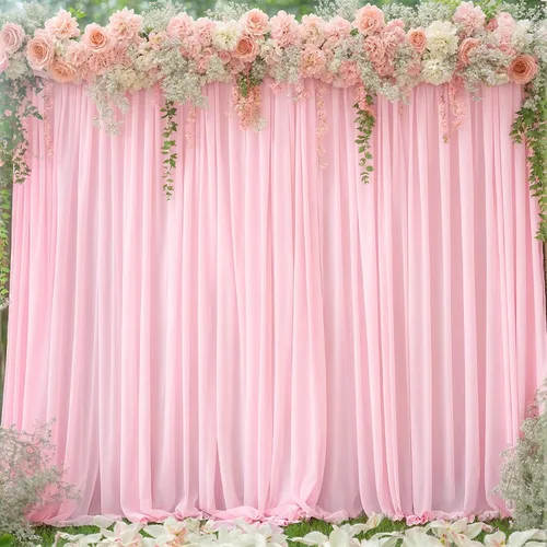 Vista 68 de Cortinas de fondo azul bebé de 8 x 10 pies para bodas, cortinas de fondo de poliéster sin arrugas, para baby shower, fiestas de cumpleaños