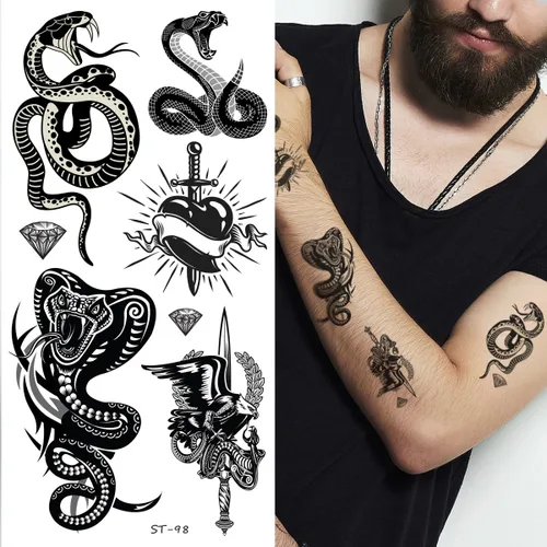 Vista 8 de Supperb® Tatuajes Temporales - Koi Fish Tattoo