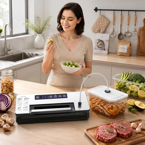 Vista 6 de Vacuum Sealer Machine, 9-in-1 Automatic Food Sealer with Built-in Cutter