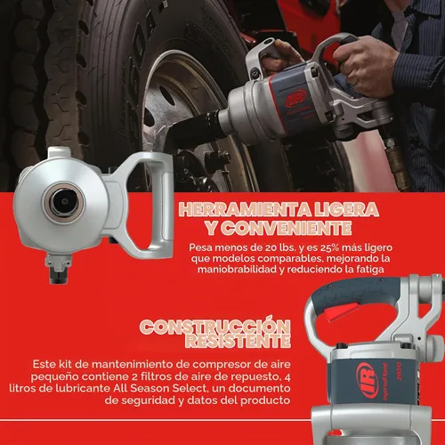 Vista 3 de Ingersoll Rand 2850MAX Llave de impacto neumática de 1 pulgada, par máximo de 2,100 ft-libras, mango D Cuenta con una salida de par inverso
