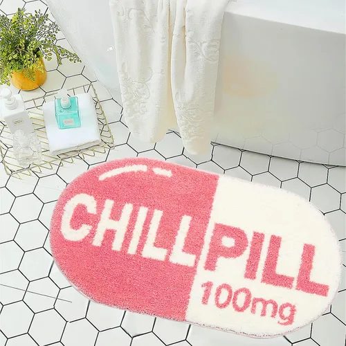 Vista 16 de LEVINIS Tapete de baño con pastillero para dormitorio de niños, tapete antideslizante y lavable para baño, ducha, bañera, dormitorio, 27.5 x 15.5