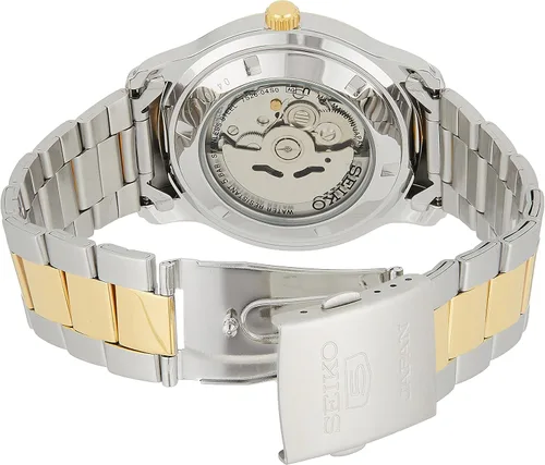 Vista 3 de Seiko 5 reloj automático de dos tonos para hombre SNKP14J1