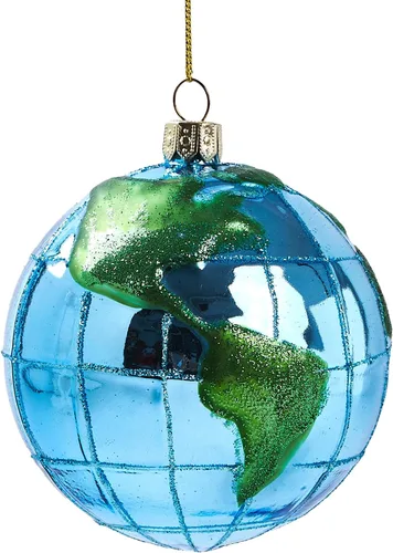 Vista 3 de Adornos de Navidad del mundo 2025, adornos de vidrio soplado para árbol de Navidad, adornos de Navidad colgantes raros en 3D para decoración