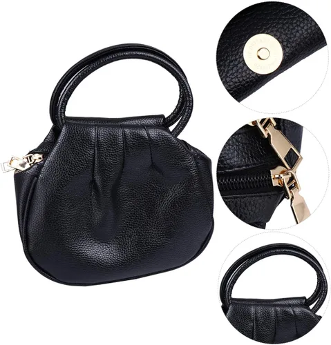 Vista 6 de TENDYCOCO Bolso casual para mujer Mini bolsa de dumpling Bolso de embrague PU para compras boda cóctel (rojo)
