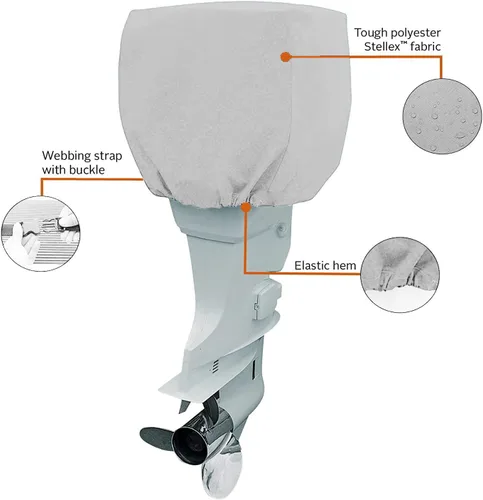 Vista 3 de Cubierta impermeable de poliéster de grado marino resistente, protección para todo tipo de clima, cubierta de lancha para lancha de pesca