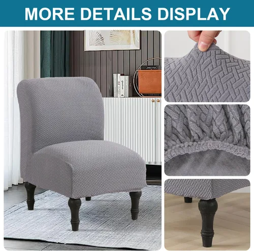 Vista 3 de JIAN YA NA Funda para silla decorativa sin brazos, funda elástica para silla sin brazos, fundas de elastano para sillas sin brazos, funda para silla