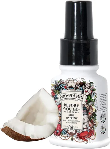 Vista 3 de Poo-Pourri Ship Happens Before You Go - Aerosol para inodoro, botella de 1.4 onzas, paquete de 2