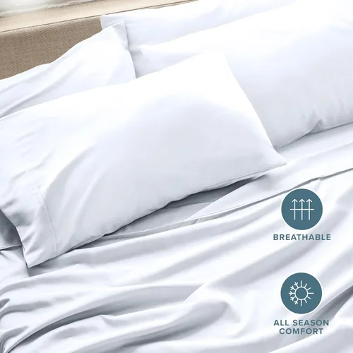 Vista 5 de Bare Home Fundas de Almohada de Microfibra a Granel – Juego de 4 de Tamaño Estándar/Queen – Fundas de Almohada Refrescantes – Doble Cepillado