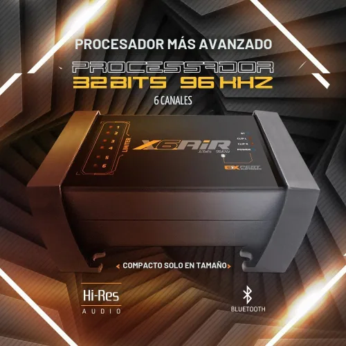 Vista 3 de Banda Audioparts Procesador de señal digital serie X AIR, 32 bits/96 khz, control Bluetooth y APP, ecualizador de 19 bandas, 2 entradas (X6 AIR)