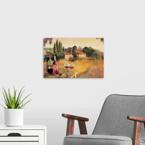 Vista 3 de CANVAS ON DEMAND Spoleto - Lienzo decorativo para pared, diseño tradicional de la tarde de Marilyn Hageman, decoración del hogar, obras de arte, 18