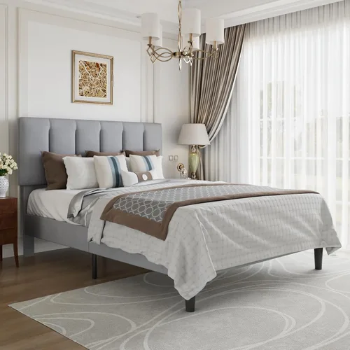 Vista 71 de VECELO Base de cama de tamaño individual con cajón de almacenamiento, base de cama de plataforma resistente con cabecera y fuerte soporte de Negro