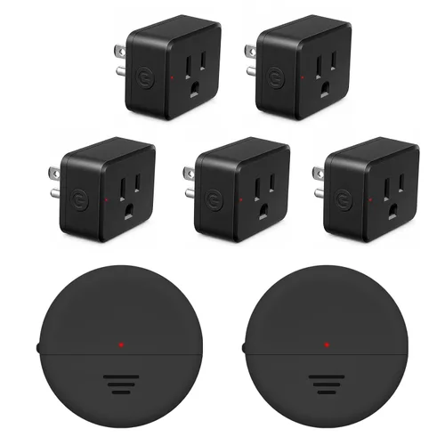 Vista 37 de Remote Switch Outlet,NineLeaf Remote Control Outlet Plug with Switch Wireless On/Off Light Switches Wall Mounted,15A/1500W LED,TUV List,No Wiring