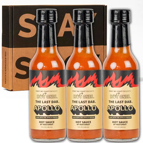 Vista 5 de Hot Ones The Last Dab Apollo - Salsa picante hecha con ingredientes naturales y sabores extra picantes, la única salsa picante en el mundo hecha