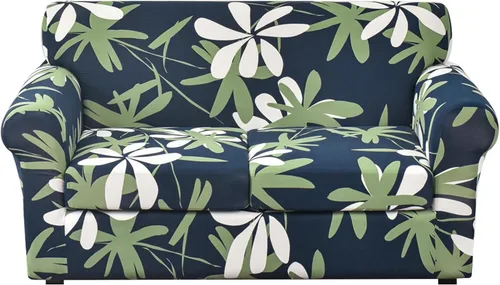 Vista 17 de HOTNIU 4 fundas elásticas para sofá (1 funda de sofá + 3 fundas de cojín), fundas de sofá antideslizantes, protector de muebles de sofá, ajuste