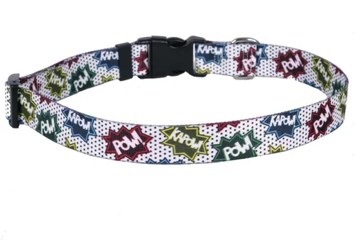 Vista 6 de Yellow Dog Design Collar para perro con graffiti, tamaño grande, 18 a 28 pulgadas Perro Graffiti