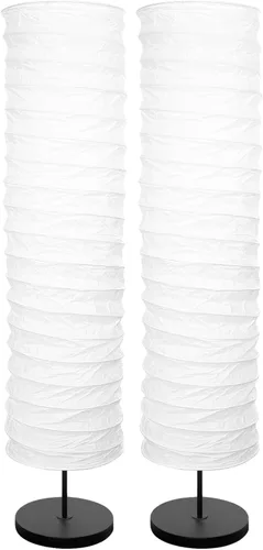Vista 10 de STOBOK Pantalla de lámpara de pie de papel de arroz, estilo nórdico, cubierta de luz de mesa, pantalla de pie, protector de repuesto, para el hogar