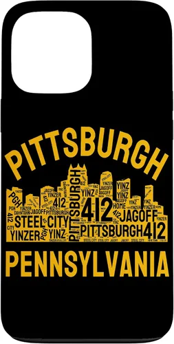 Vista 24 de Carcasa para iPhone 16 Pittsburgh Pennsylvania Steel City Skyline 412 Yinz Home
