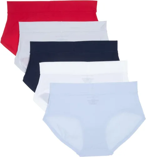 Vista 2 de Tommy Hilfiger Hipster de ajuste perfecto para mujer, paquete de 5