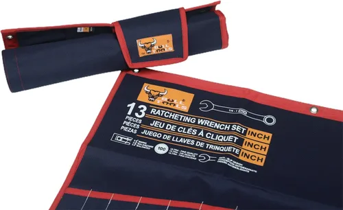 Vista 5 de Wrench & Tool Roll Up SAE Pouch Organizer Bag Handmade Waterproof Printed Ballistic Polyester Canvas for Craftsman Gear Drive User Portable Easy Grip