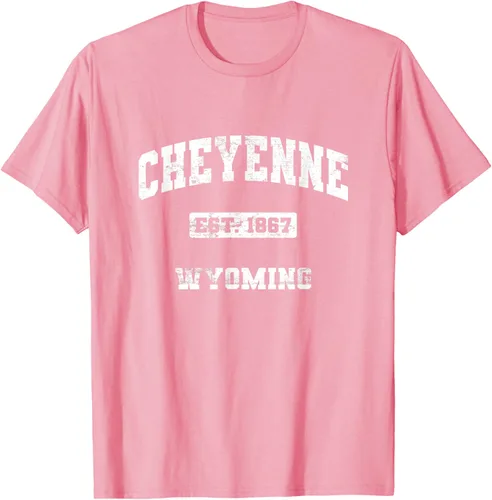 Vista 31 de Cheyenne Wyoming WY vintage state Camiseta de estilo atlético, Negro
