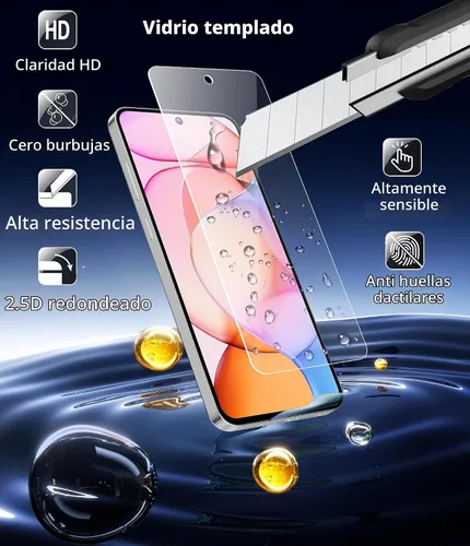 Vista 6 de Funda para Samsung Galaxy S25 FE con protector de pantalla de vidrio templado, cubierta de lente de cámara integrada y soporte de anillo, cubierta