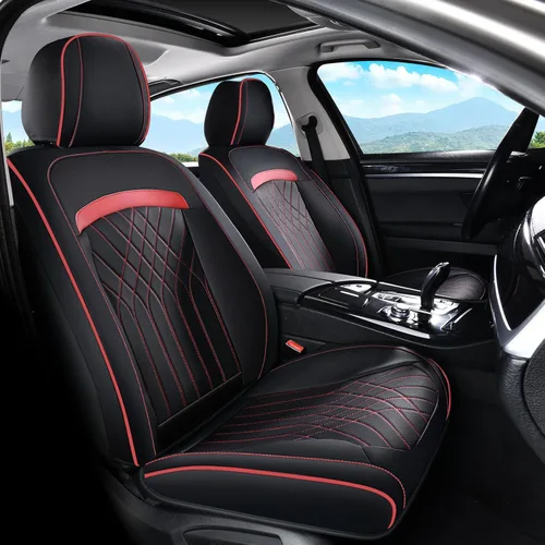 Vista 17 de Fundas de asiento delantero de automóvil, fundas de asiento de cuero para automóviles, protector de asiento de automóvil, impermeable, transpirable