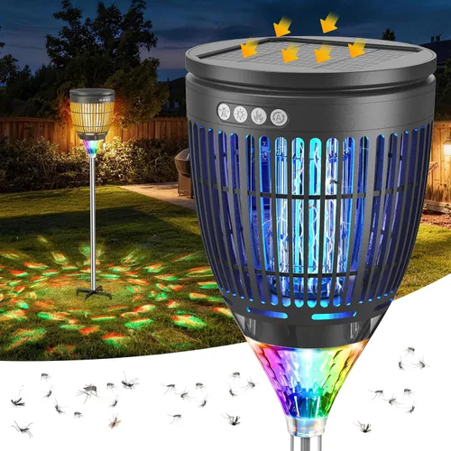 Vista 8 de Exterminador solar de insectos al aire libre, matamosquitos de 4200 Verde