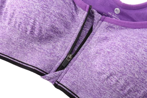 Vista 30 de Brasier deportivo o para yoga con cierre frontal de ganchos y cremallera para mujer