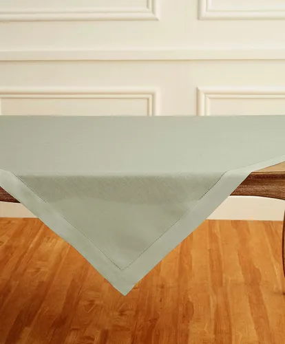 Vista 82 de Solino Home Mantel de lino blanco de 52 x 52 pulgadas, mantel cuadrado de lino 100% puro, con dobladillo clásico, lavable a máquina para verano