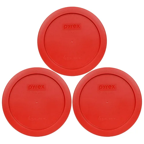 Vista 36 de Pyrex 7201-PC (4 tazas) Berry Pink - Tapa de almacenamiento para cuencos de vidrio, fabricada en Estados Unidos