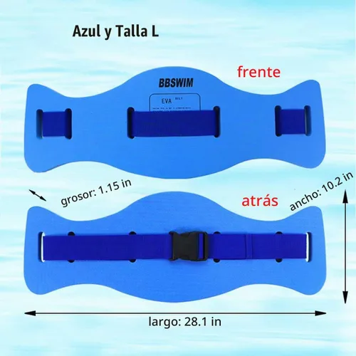 Vista 6 de Cinturón de ejercicio de flotación de EVA para natación, cinturón ajustable para entrenamiento de natación, herramientas de entrenamiento de 1 pieza
