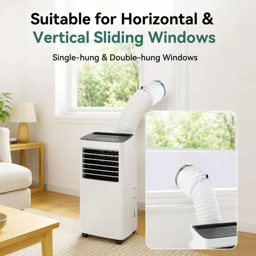 Vista 4 de Sello de ventana para aire acondicionado portátil, ajustable de 24 a 35.4 pulgadas, kit de ventilación de ventana de CA, sellado 100% impermeable