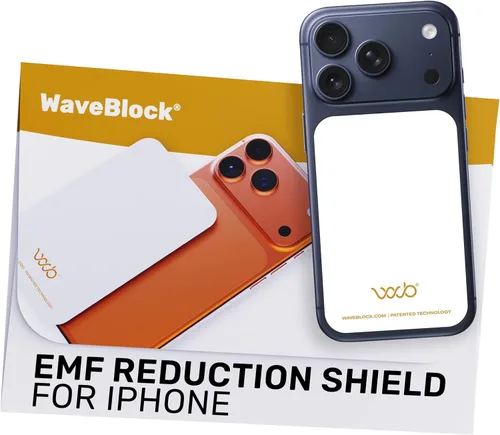 Vista 16 de WAVEBLOCK Bloqueador de EMF para Celular - Hecho para iPhone 11 - La única pegatina 5G-Shield patentada, respaldada científicamente y probada