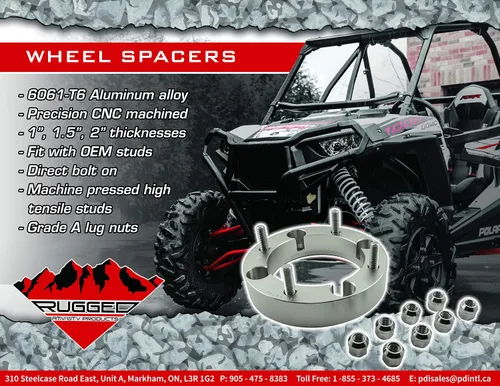Vista 5 de 1 par de espaciadores de rueda resistentes delanteros y traseros de 1.5 pulgadas para Arctic Cat