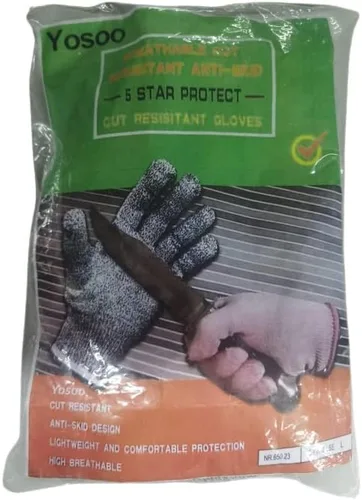 Vista 6 de Yosoo Mangas resistentes a cortes, protección de nivel 5, mangas protectoras de brazo resistentes a cortes con orificio para el pulgar, 1 par, 18