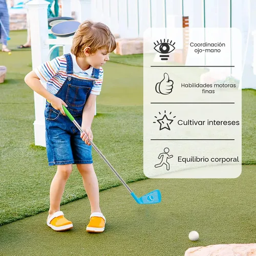 Vista 3 de Liberry Juego de golf para niños pequeños, palos de golf retráctiles para niños de 3, 4, 5, juegos deportivos para interiores y exteriores, regalo