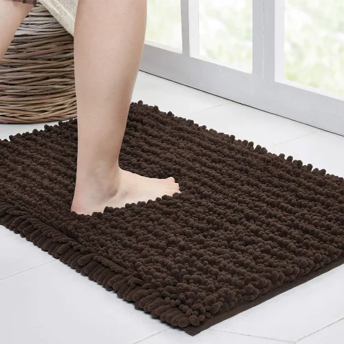 Vista 42 de Walensee Alfombra de baño antideslizante (32x20, azul oscuro) absorbente de agua, súper suave, felpilla peluda, lavable a máquina, se seca