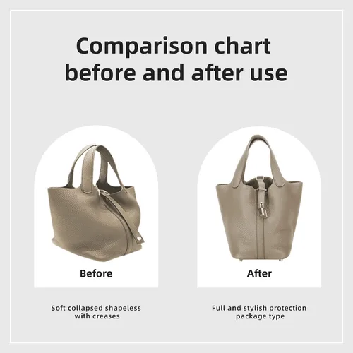Vista 4 de DGAZ Organizador de bolsos suave y sedoso, seda, bolso de lujo en moldeadores de bolsas, mujer, se adapta a picotina 1822 bolsas