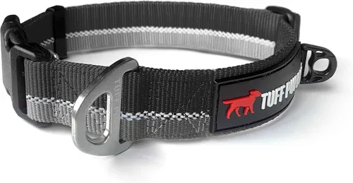 Vista 12 de Tuff Pupper Collar de perro resistente Collar resistente para perros Collares reflectantes con clip de correa de aluminio en D Accesorio