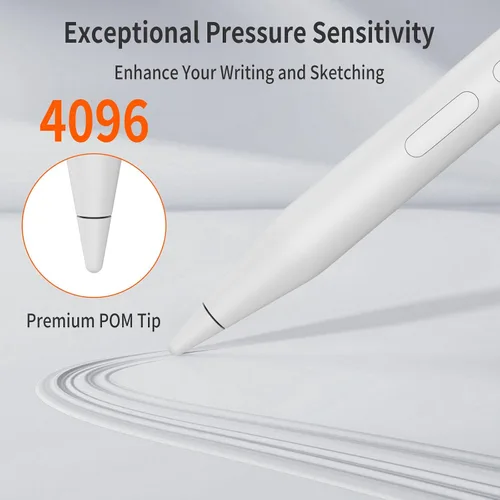 Vista 3 de Stylus Pen for Surface Pro, 4096-Level Pressure & USB-C Fast Charge 4097-white