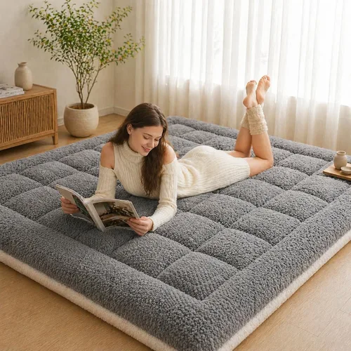 Vista 2 de Cymula Cubrecolchón California King, Almohadilla de Colchón Sherpa para Cama Cal King con Plumón de 900GSM para Dolor de Espalda, Cubierta