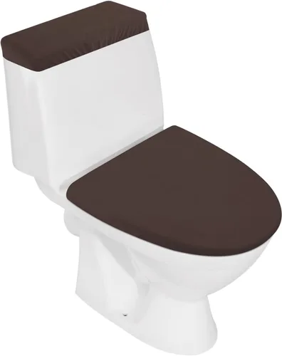 Vista 16 de Juego de tapa de inodoro y tapa de tanque de inodoro, funda de seda de leche para inodoro